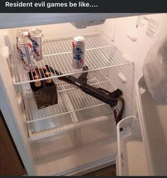 an open refrigerator filled with drinks and condiments