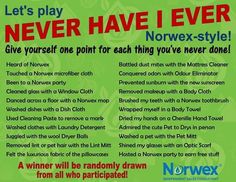 an advertisement for the norwex - style clothing line is shown in green and red