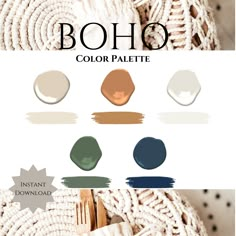 the color palette for boho