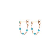 Gigi Clozeau - Classic Gigi Turquoise earrings, Rose Gold Rose Gold And Turquoise, Hoop Earrings Diy, Alexis Bittar Earrings, Turquoise Resin, Tiffany And Co Jewelry, Polymer Clay Flower Jewelry, Handmade Hoop Earrings, Diy Earrings Polymer Clay, Earrings Rose Gold