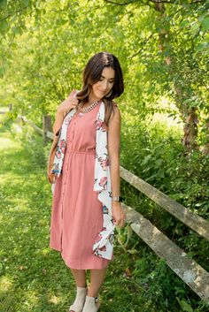 Tie Shoulder Button Down Midi - $48.00 -  - Betsey's Boutique Shop Spring Maxi Dress With Tie Waist For Day Out, Spring Maxi Dress With Tie Fastening For Brunch, Spring Daywear Midi Dress In Rayon, Spring Rayon Midi Dress For Daywear, Spring Daywear Rayon Midi Dress, Flowy Tie-waist Midi Dress For Brunch, Summer Midi Dress With Tie Waist For Day Out, Rayon Midi Dress For Spring Daywear, Spring Tie-waist Casual Maxi Dress