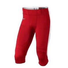 Nike Adult Stock Open Field Red White Team Football Pants Mens Size Xl Colors: Red White Engineered To The Exact Specifications Of Championship Athletes. Features: - Stretch Waist And Cuffs - Interior Compartments Secure Thigh And Knee Pads To Help Absorb Impacts - Mesh Side Panels Increase Airflow For Ventilated - Belted Approximate Measurements Laid Flat - Length 26” - Inseam 16” Body: 86% Polyester 14% Spandex Panels 100% Polyester Mesh: 100% Nylon Machine Wash Cold Red Nike Sports Pants, Nike Red Sports Pants, Red Cotton Sports Pants, Nike Sporty Bottoms In University Red, Nike Sporty University Red Bottoms, Nike Sporty Red Bottoms, Sporty Red Nike Bottoms, Nike Red Cotton Bottoms, Red Nike Cotton Bottoms