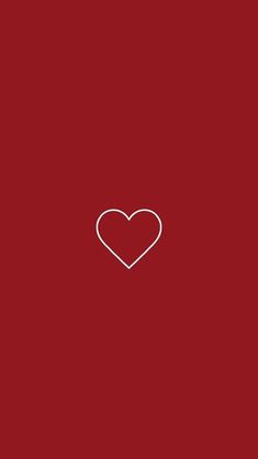 a red background with a white heart on the bottom right corner and an outline in the middle