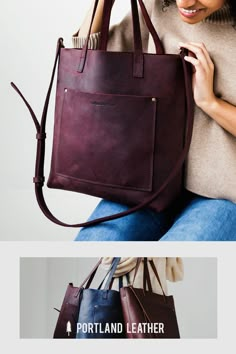 Syrah Color, Women's Purses, Portland Style, Wanderlust Fashion, Tote Outfit, Accessories Outfit, Simple Tote, 2020 Fashion, Inspo Outfit