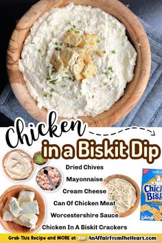 chicken in a biscuit dip recipe with instructions