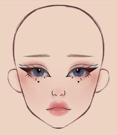 Makeup Drawing Template, Futuristic Makeup, Doll Eye Makeup, Face Paint Makeup, Face Art Makeup, Graphic Makeup