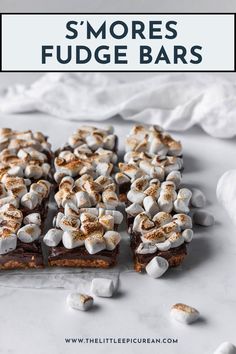 s'mores fudge bars with marshmallows on top