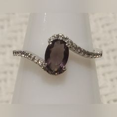 Rbp #2151 Lab Created Dark Amethyst On Tripke Rhodium Plated Band. Size 6 - Srp $57 Bag - No Tag #200 Brand New - Never Worn. Dark Amethyst, 6 Rings, Jewelry Party, Womens Jewelry Rings, Band Ring, Rhodium Plated, Band Rings, New Color, Lab