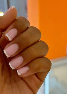 Nails Aesthetic French Tip, Classy Nails Aesthetic, 23 Nails, Manicure Aesthetic, Tip Manicure, French Tip Manicure, Natural Nails Manicure, Nails Classy, Acrylic Toe Nails