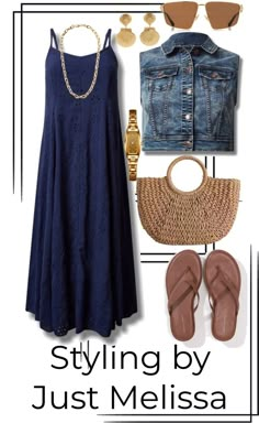 Summer Dark Wash Denim Dress For Casual Wear, Casual Dark Wash Midi Denim Dress, Dark Wash Midi Denim Dress For Summer, Fashion For Big Belly Women, Plus Size Summer Outfit Ideas, Spring Casual Mid-length Denim Dress, Mothers Day Outfit Ideas, Blue Casual Denim Dress, Relaxed Fit