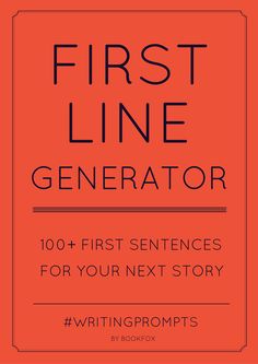 the first line generator for your next story