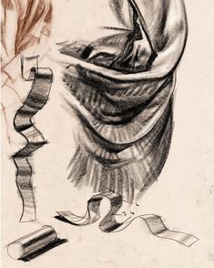 a black and white drawing of a woman's dress