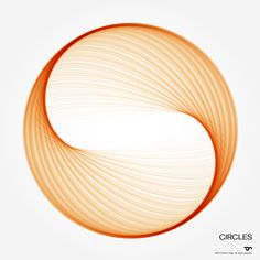 an orange circular object on a white background with the word circles written in black below it