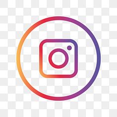 an instagram icon in a circle on a transparent background png and psd