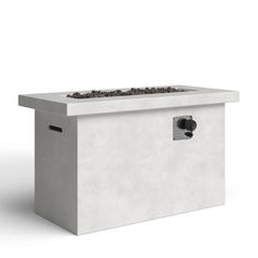 an outdoor fire pit is shown on a white background