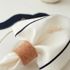 a close up of a bow tie on a table