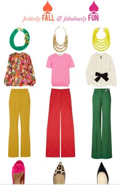 Oh, the colors! Green Pants Outfit, Look Office, Winter Typ, Colored Pants, Green Pants, Style Crush, Clothes And Accessories, Inspiration Board, Colourful Outfits