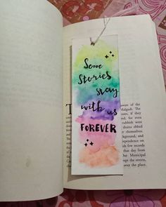 an open book with a tag that says some stories stay with us forever on it