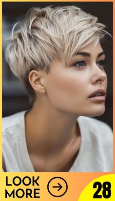 Short and Sweet: Easy Morning Hairstyles Short On Sides Long On Top Hair Women, 2024 Short Haircuts, Pixie 2024 Trends, Trendy Short Hair Cuts For Women 2024, Hair Cuts For Thinner Hair 2024, Pixie Haircut With Highlights, Pixie Cut 2024, Short Pixie Haircuts For Thick Hair, Cropped Hair