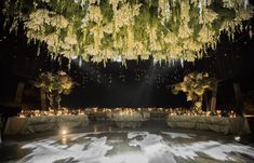 an image of a dance floor that is decorated with flowers