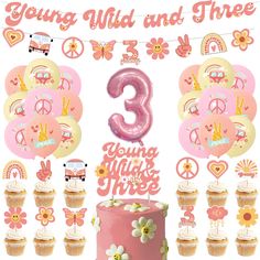 Groovy Third Birthday Party, Three Girl Birthday Party Ideas, Birthday Party For 3 Year Girl, Groovy Three Birthday, Young Wild And Three Birthday Girl Boho, 3 Themed Birthday Party Girl, Birthday Party Ideas For 3 Year Girl, 3 Rd Birthday Party Ideas Girl, Girl Three Year Old Birthday Theme