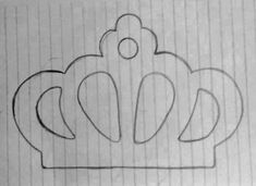 a drawing of a crown on top of a piece of paper