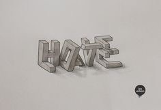 Love and hate - 3D typography Lex Wilson, 3d Typography Tutorial, Bauhaus Typography, 3d Tipografi, 3d Typography Design, Typography Tutorial, Typography Drawing, Creative Typography Design, 3d Lettering