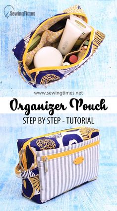 an organizer pouch is shown with the instructions to make it easier for someone to use