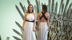 Discover how to use Henkaa's convertible dress to recreate Daenerys Targaryen's stunning look from HBO's Game of Thrones Season 3! Daenerys Targaryen Outfits, Strong Female Characters, Hbo Game Of Thrones, Chiffon Wedding Dress, Chiffon Overlay, Convertible Dress, Strong Female, Women Leaders, Draped Dress