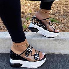 Sneaker Sandals, Straps Sandals, Rubber Slippers, Ankle Strap Chunky Heels, Casual High Heels, Gladiator Heels, Summer Slippers, Shoes Heels Wedges, Beige Shoes