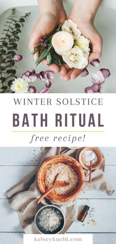 Grounding Bath Ritual, Bath Rituals Witch Healing, Coconut Bath Soak, Natural Bath Soak, Witch Bath Salts Recipe, Hydrating Bath Soak Diy, Winter Bath Salts Diy, Oatmeal Milk Bath Recipe, Vanilla Bath Salts