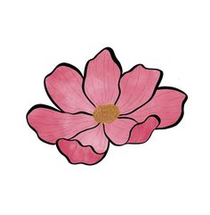 two pink flowers on a white background