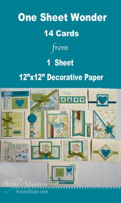 one sheet wonder cards from 1 sheet 12 x 12 decorative paper