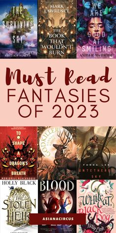 many books with the title must read fantasys of 2053 written in red and black