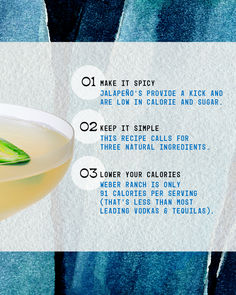 a cocktail recipe is shown with ingredients to make it