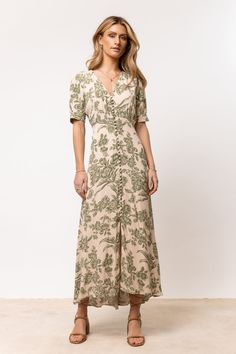 Cream Midi Dress, Skirt Lining, Guest Attire, Wedding Attire Guest, Midi Length Skirts, Floral Midi Dress, Waist Length, Spring Summer Outfits, Outfits Casuales