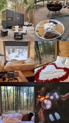 Romantic Trip Aesthetic, Cabin Trips With Friends, Black Couple Cabin Trip, Getaway Cabin Couple, Holiday Couple Ideas, Boyfriend Birthday Trip Ideas, Couple Cabin Getaway, Cabin Trip Food Ideas, Camping Dates Romantic