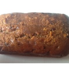 a loaf of bread sitting on top of a white counter