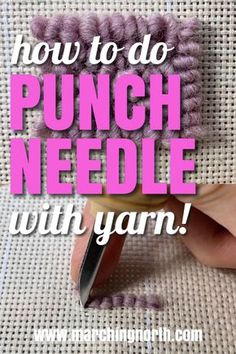 how to do punch needle with yarn