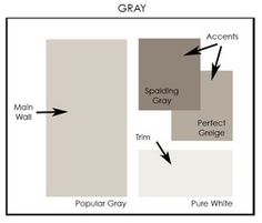 the gray paint color scheme is shown with white and grey accents, including two different shades