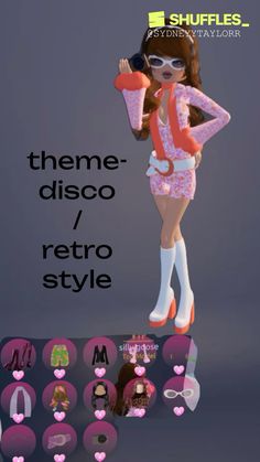 dress to impress, roblox, diso theme, retro style theme, dress to impress outfit inspo, dress to impress tutorial Retro Glammerdress To Impress, Dress To Impress Roblox Outfits Ideas Theme Retro Glamour, Dress To Impress Nerdy Theme, Dti Disco Theme Outfit, Dit Trendy Theme, Dress To Impress Theme Retro Revival, Dti Outfit Ideas Theme Arcade, Dti Retro Style Outfit Theme, Dress To Impress Outfits Retro Style