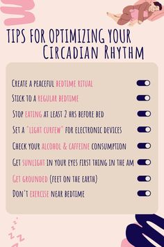 Here are some important tips to support melatonin production (aka a good night's sleep)! Full blog article: https://nicolejardim.com/optimize-your-circadian-rhythm-to-support-your-menstrual-cycle/ How To Optimize Sleep, Circadian Rhythm Women, Circadian Rythym, Circadian Clock, How To Fall Asleep Quickly, Bio Hacking, Period Blood, Woman Health