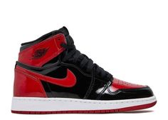 Jordan 1 Retro High OG Patent Bred (GS) Size 5, DS BRAND NEW Sneaker Wishlist, Glass Slippers, Flight Club, Air Jordan Sneakers, Jordan Sneakers, Air Jordan 1 Retro High Og, Air Jordan 1 Retro High, Sneaker Games, Air Jordan 1 High