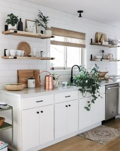 the kitchen is clean and ready to be used as a place for cooking or baking