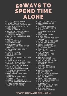 Sometimes we all just need to spend some time alone Spend Time Alone, Time Alone, What To Do When Bored, Vie Motivation, Things To Do When Bored, Self Care Activities, Self Care Routine, Self Improvement Tips, Cleaning Tips