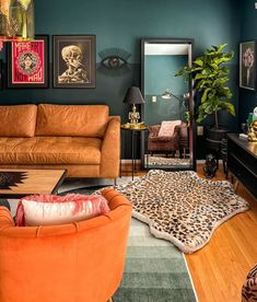 a living room filled with furniture and decor