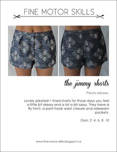 the shorts are designed to look like they have been made with different patterns and colors