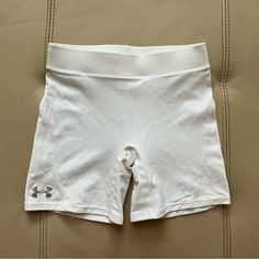 Brand New Without Tags Perfect Condition Similar To Nike Pro Shorts Stretchy No Flaws Or Stains Nike White Shorts, White Sports Shorts With Short Inseam, White Stretch Athletic Shorts With Short Inseam, White Athletic Shorts For Workout With Short Inseam, White Stretch Shorts With Short Inseam, Fitted White Athletic Shorts, White Fitted Athletic Shorts, White Athletic Shorts With Built-in Shorts, White Activewear Shorts With Elastic Waistband