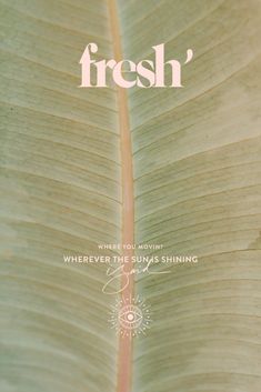 the front cover of fresh magazine with a large green leaf in the foreground and an image of a woman's face on it