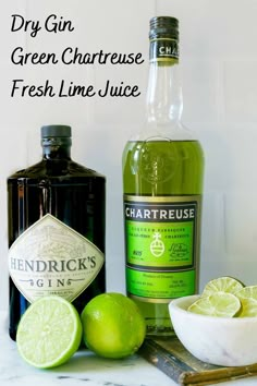 the ingredients to make this gin cocktail include limes, ginger syrup and fresh lime juice